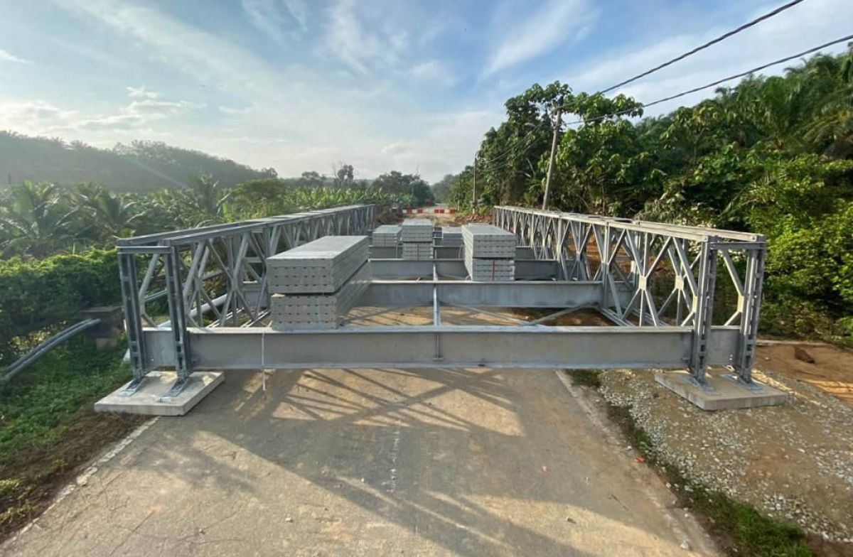 Kuala Pilah Road Temporary Bridge, Jalan Tampin, Malaysia