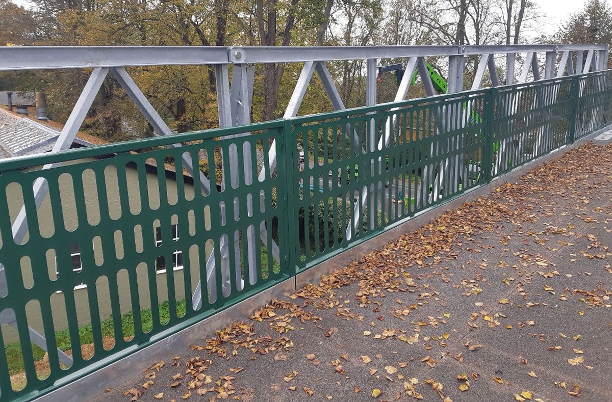Pont d’accès à l’IWM Duxford, Royaume-Uni, Smartedge