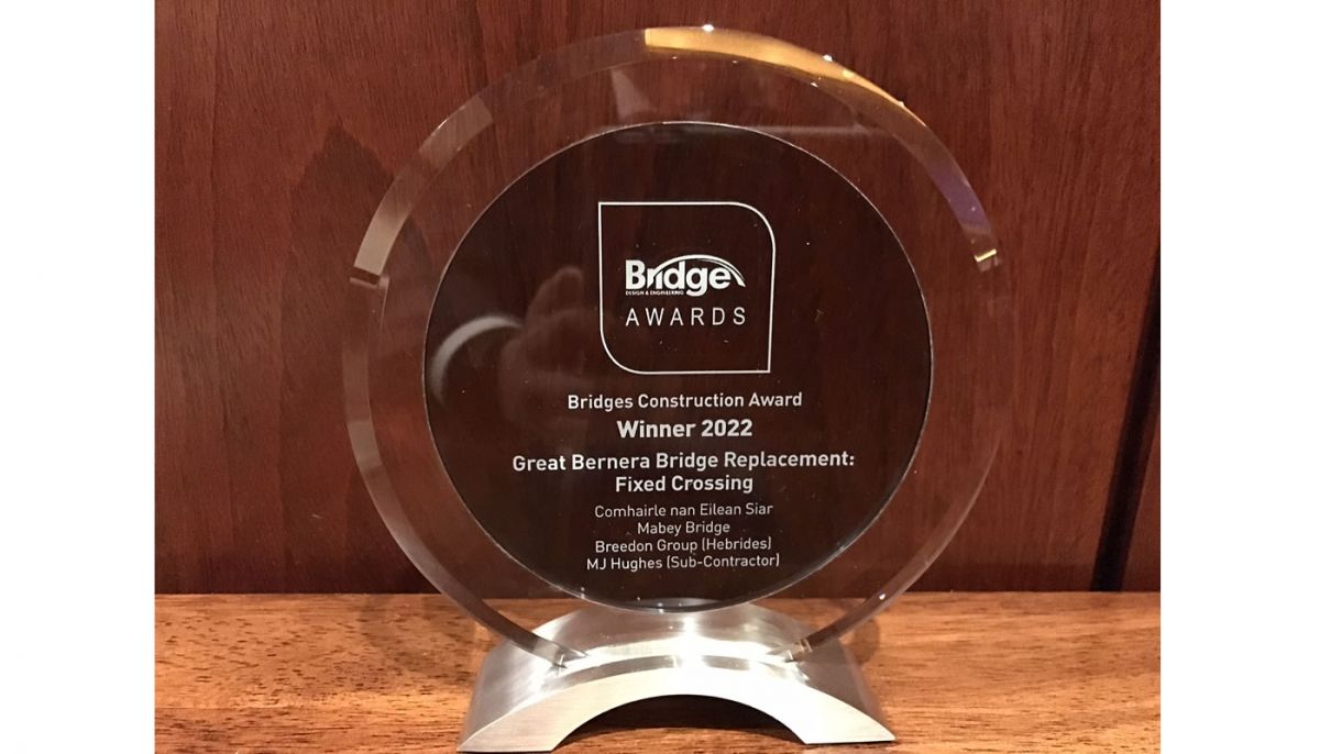 Mabey Bridge’s Bernera Bridge replacement project acknowledged for outstanding achievement at Bridges Awards 2022